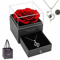 Red Rose Necklace - Gift Box
